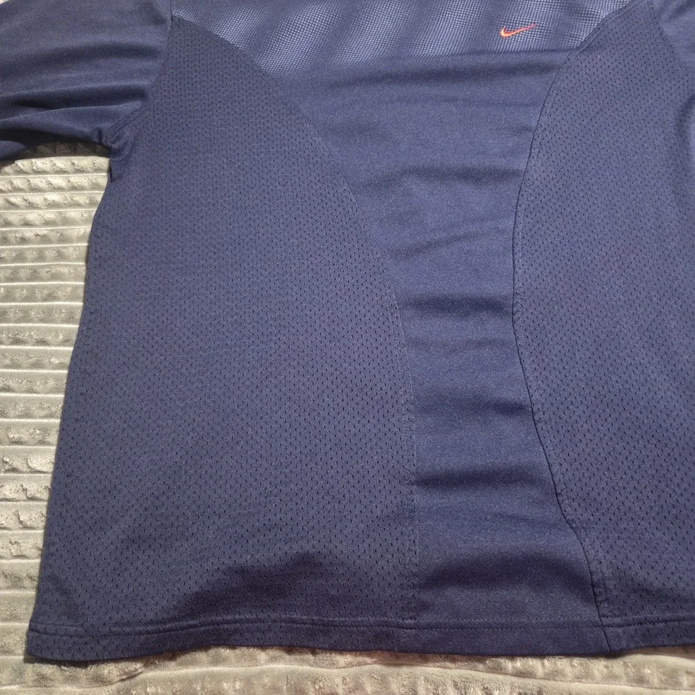 Vintage Nike Mesh Paneled Athletic T-Shirt Navy Blue XL Y2K blockcore/gorpcore
